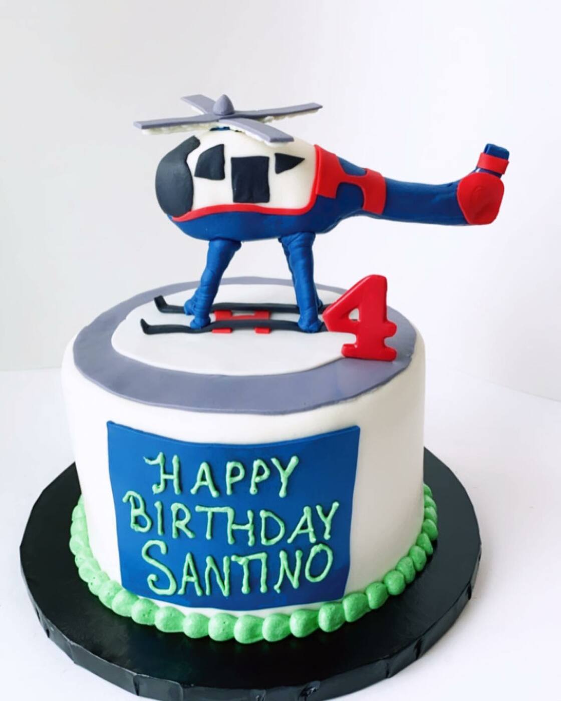 Cake with helicopter